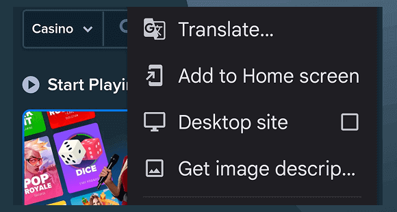 Create shortcut step 1